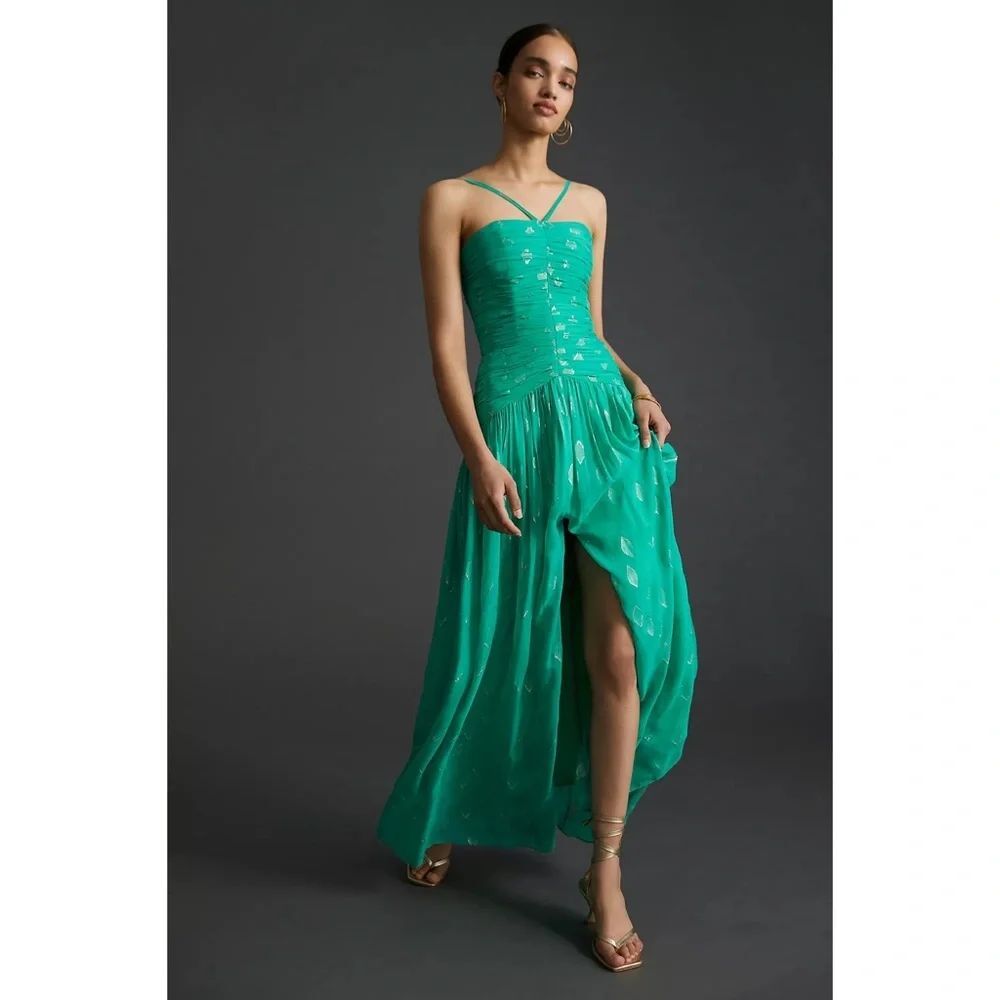 Anthropologie Shoshanna Halter Maxi Dress